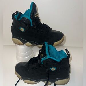 Kids Black and Teal Sneakers